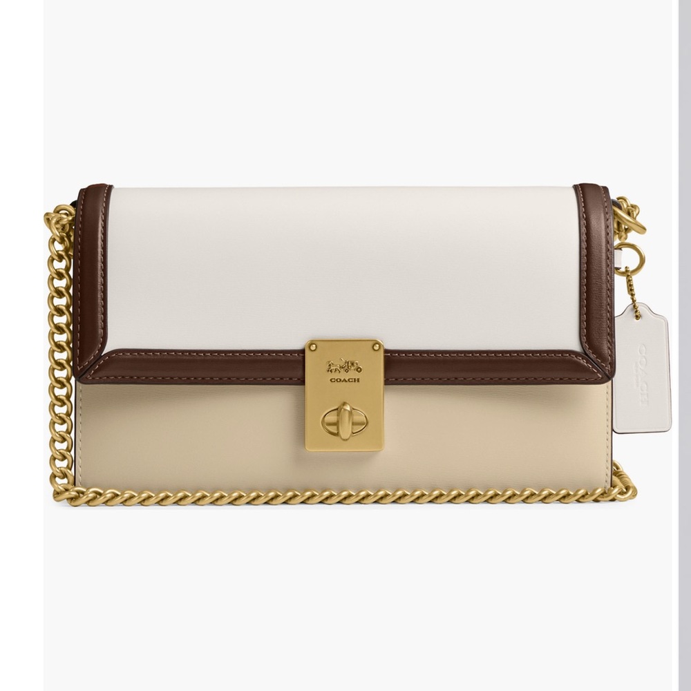 Coach Hutton Colorblock Leather Shoulder Bag